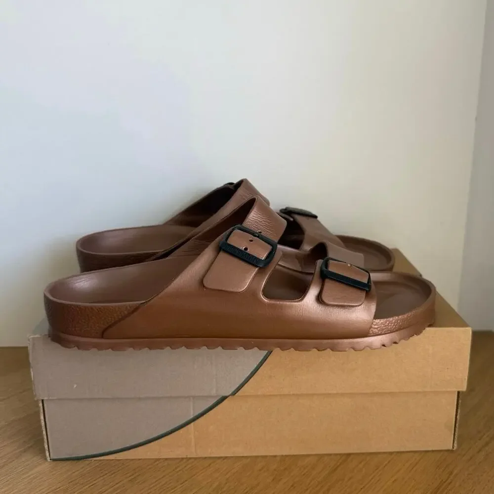 Birkenstock Arizona EVA ‘Metallic Copper’ Men Sandals- SZ 12